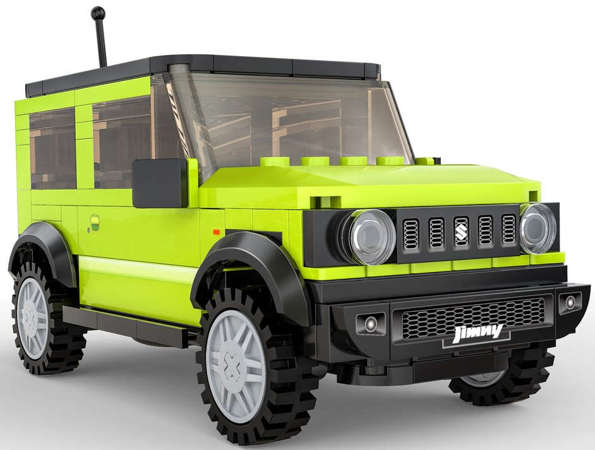 Klocki konstrukcyjne CaDA Samochód terenowy Zielone Auto Pojazd Suzuki Jimny Terenówka 192 elementy