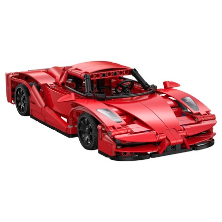 Klocki konstrukcyjne CaDA Samochód zdalnie sterowany Auto sportowe czerwone 32 cm Red Blade Sport Car Pojazd 405 elementów RC Dual Mode