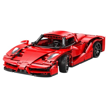 Klocki konstrukcyjne CaDA Samochód zdalnie sterowany Auto sportowe czerwone 32 cm Red Blade Sport Car Pojazd 405 elementów RC Dual Mode