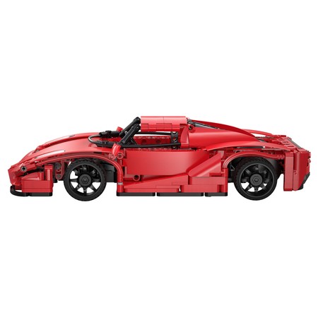 Klocki konstrukcyjne CaDA Samochód zdalnie sterowany Auto sportowe czerwone 32 cm Red Blade Sport Car Pojazd 405 elementów RC Dual Mode