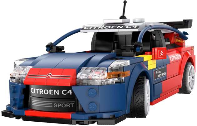 Klocki konstrukcyjne CaDA Zdalnie sterowana wyścigówka Samochód wyścigowy Citroen C4 WRC Auto sportowe Pojazd Dual Mode RC 329 elementów