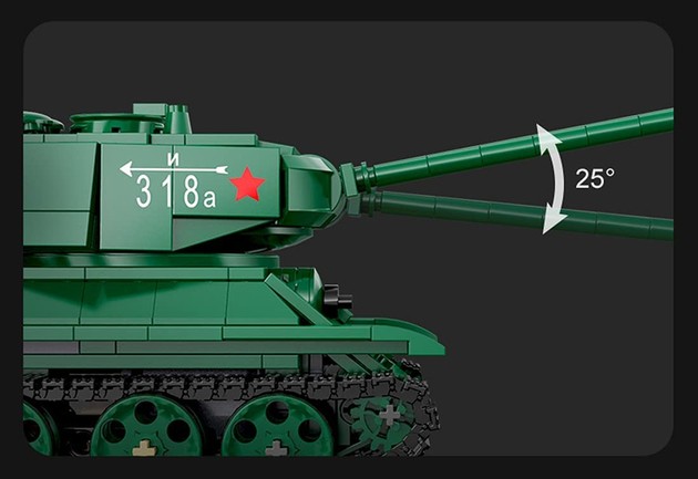 Klocki konstrukcyjne CaDA Zdalnie sterowany Czołg T-34 wojskowy RC 722 elementów