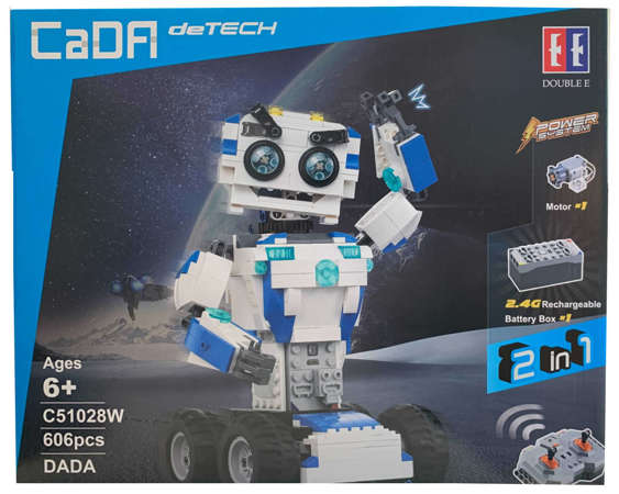 Klocki konstrukcyjne CaDA Zdalnie sterowany Robot DADA 2w1 Pojazd RC 606 elementów