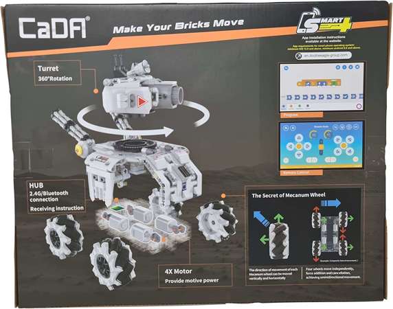 Klocki konstrukcyjne CaDA Zdalnie sterowany czołg Storm Tank Pojazd militarny Robot programowalny RC Dual Mode 501 elementów