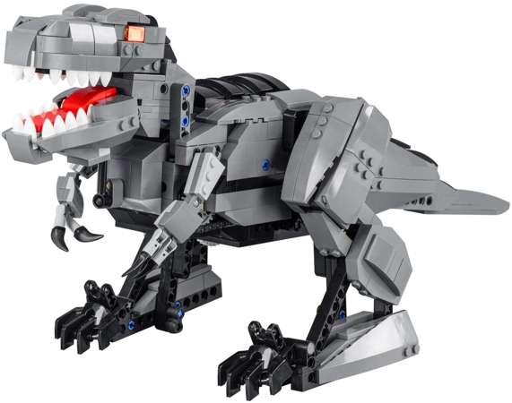 Klocki konstrukcyjne CaDA Zdalnie sterowany programowalny Robot Dinozaur T-Rex Tyranozaur Dual Mode RC Światło Dźwięk 701 elementów