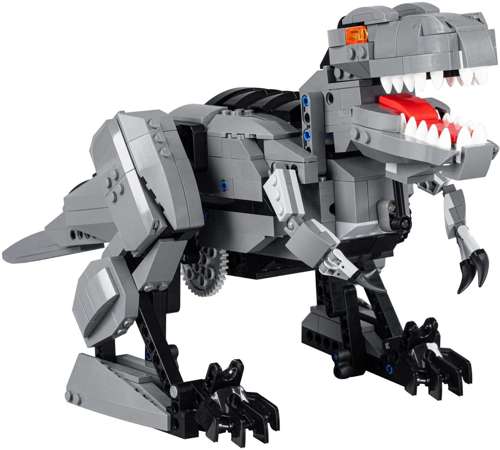 Klocki konstrukcyjne CaDA Zdalnie sterowany programowalny Robot Dinozaur T-Rex Tyranozaur Dual Mode RC Światło Dźwięk 701 elementów