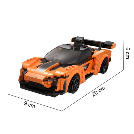 Klocki konstrukcyjne CaDA Zdalnie sterowany samochód Blaze Car Pomarańczowe auto wyścigowe Pojazd sportowy RC Dual Mode 295 elementów