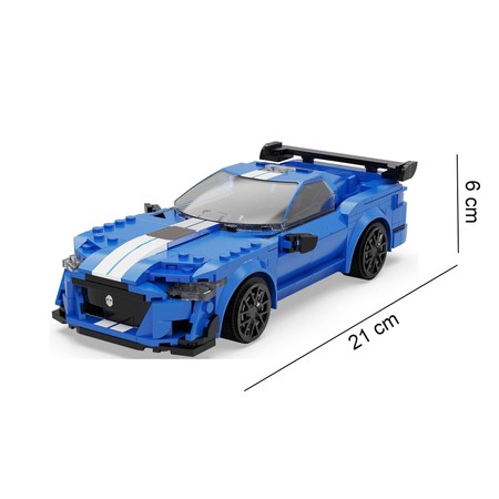 Klocki konstrukcyjne CaDA Zdalnie sterowany samochód wyścigowy Niebieskie auto Pojazd Blue Knight 500 Dual Mode RC 325 elementów