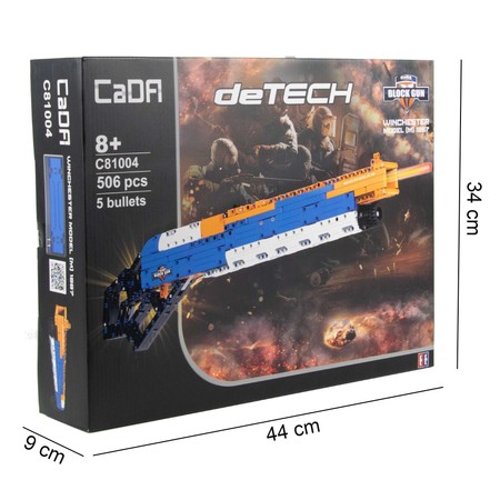 Zestaw Klocki konstrukcyjne CaDA broń Karabin Winchester + 5 pocisków M 1887 Model 506 elementów